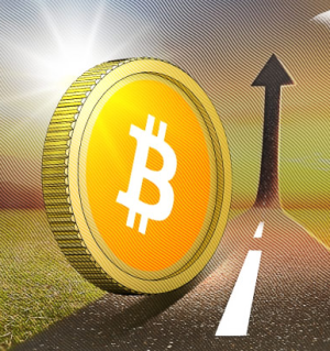 img:Bitcoins em destaque com trajectória ascendente no comércio internacional